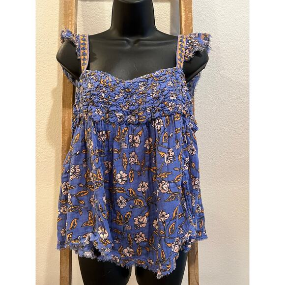 Free People Smocked Top M - Picture 1 of 2